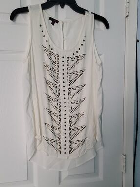 BONGO White Studded Sleeveless Camisole